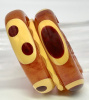 SZ3 Shultz carnelian with dots bakelite bangles